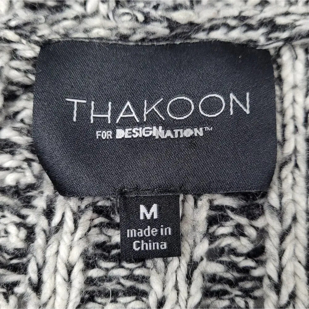 Thakoon for Design Nation Long Marled Open Front Cardigan size Medium